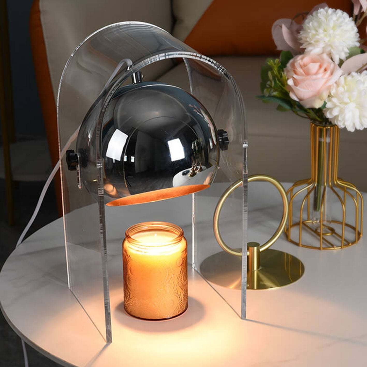 Vintage Acrylic Glass Dome Aromatherapy Lamp