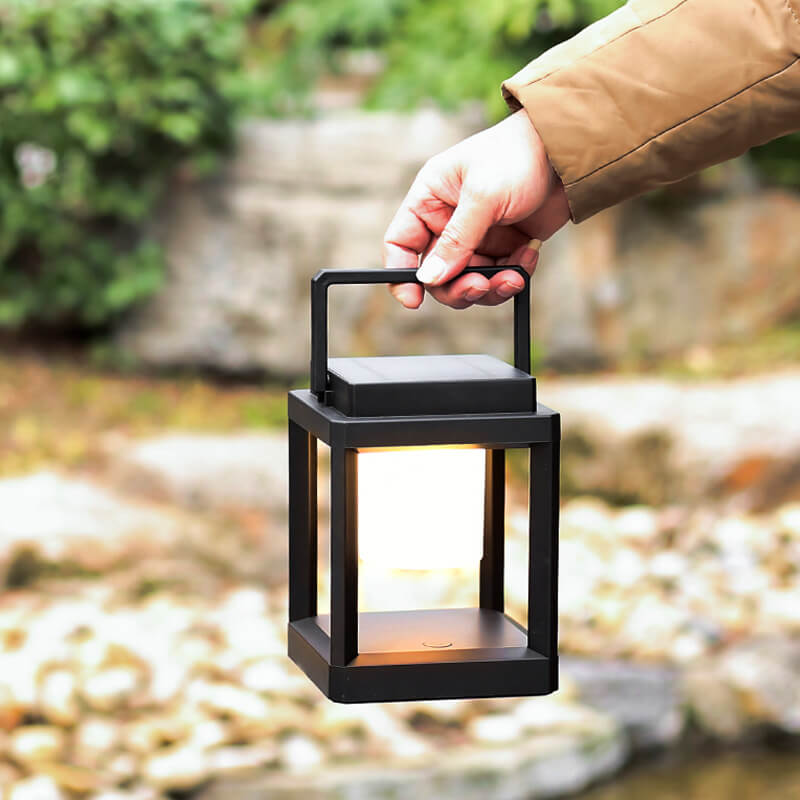 Outdoor Solar Square Cage Landscape Light