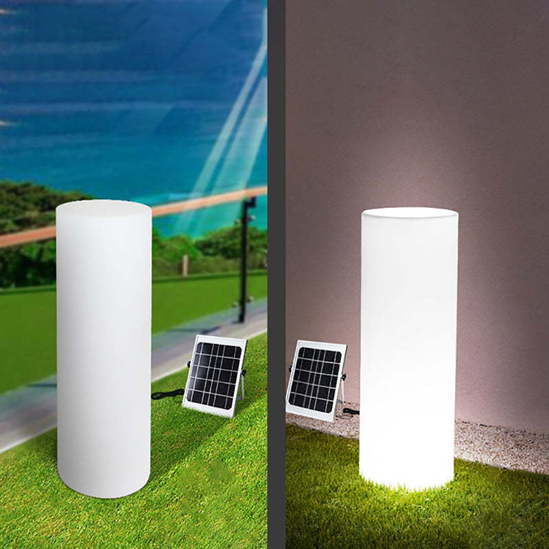 Minimalist Solar Cylinder LED Ground Plug Light