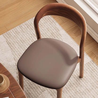 Scandinavian Curved Ash Wood Dining Chair
