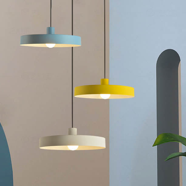 Minimalist Aluminum Disc Pendant Light
