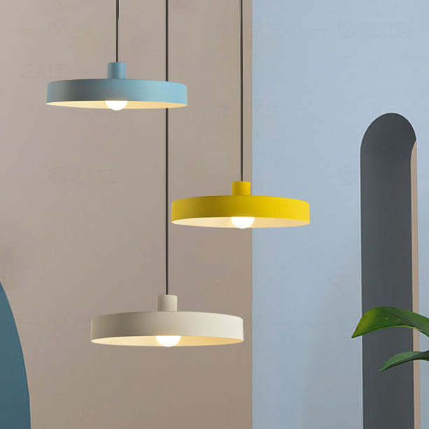 Minimalist Aluminum Disc Pendant Light