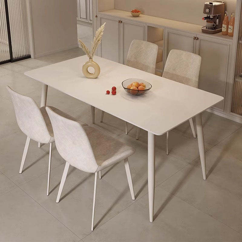 Scandinavian Leather Steel Curved Dining Chair