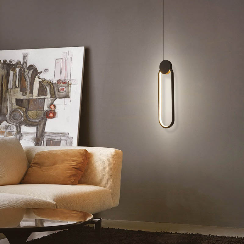 Minimalist Iron Silicone Geometric Round LED Pendant Light