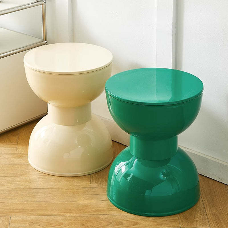 Scandinavian Hourglass Plastic Footstool