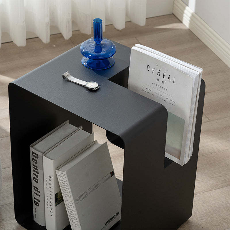 Minimalist Rectangular Cubic Iron End Table