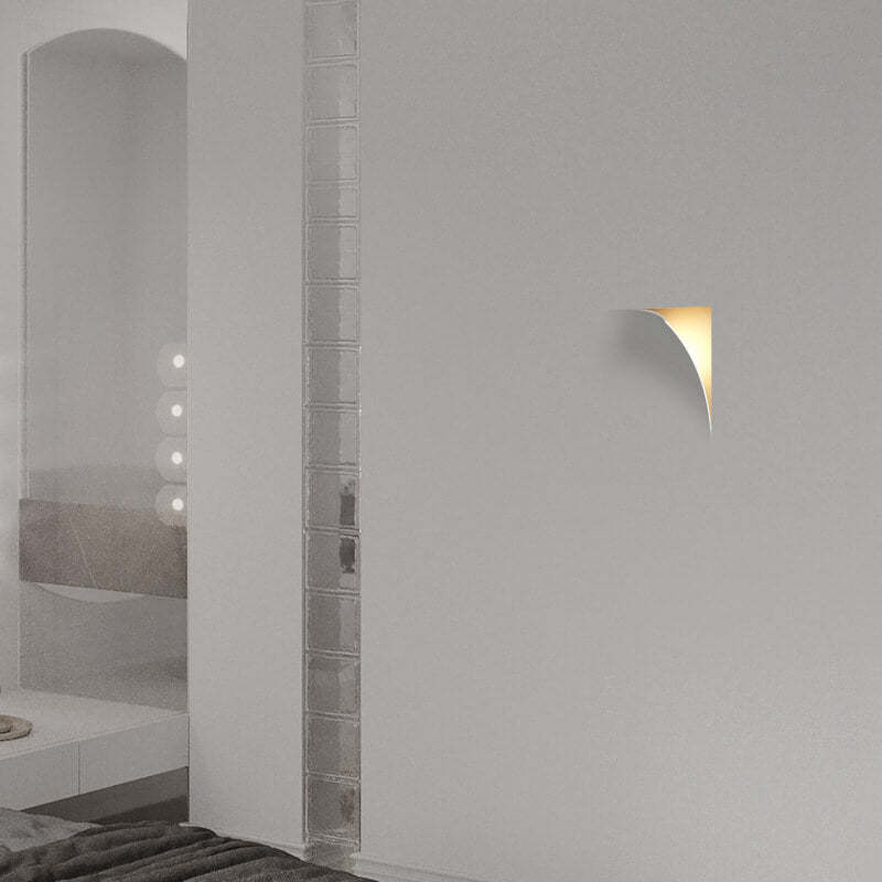 Modern Square Recessed Plaster Wall Sconce