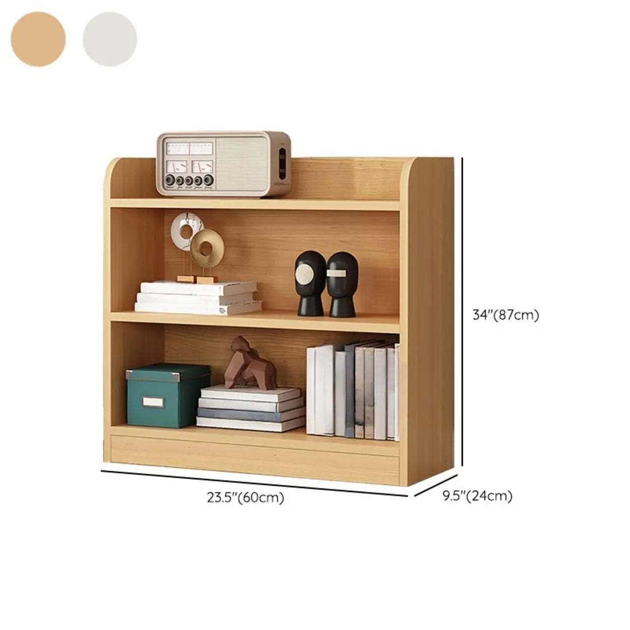 Vertical Wooden Storage Bookcase
