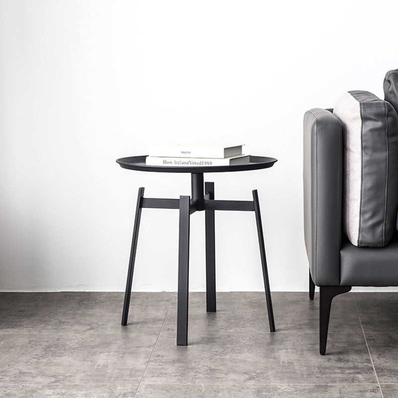 Minimalist Round Iron 4-Leg Coffee Table