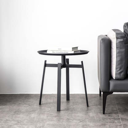 Minimalist Round Iron 4-Leg Coffee Table
