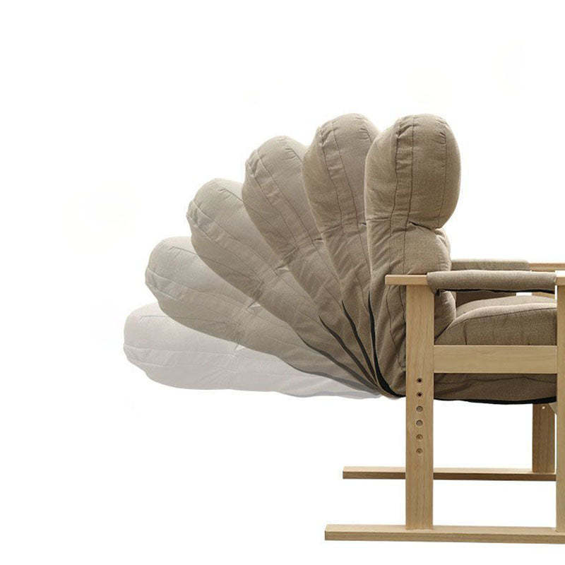 Modern Upholstered Wood Adjustable Accent Chair