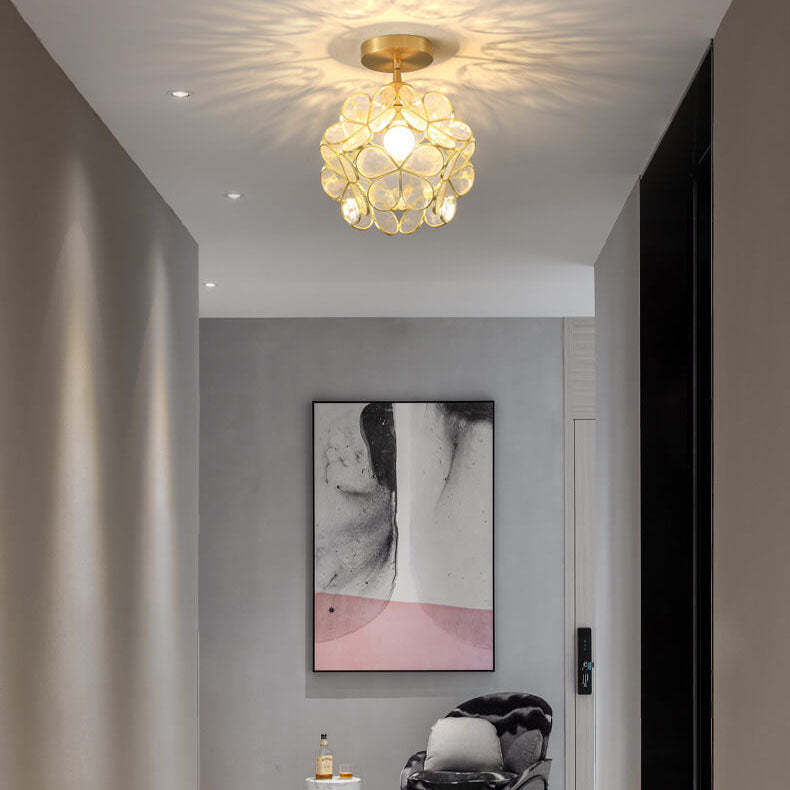 New Japanese Manual Petal Aisle Ceiling Light