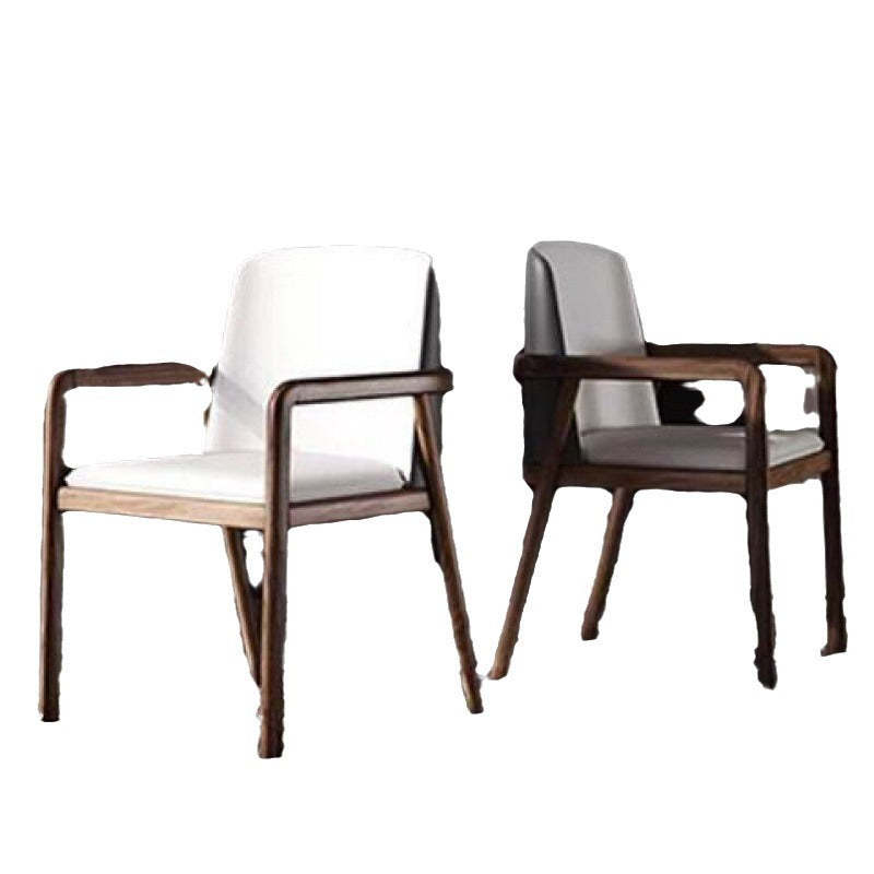 Chinese Ash Wood PU Leather Dining Chair