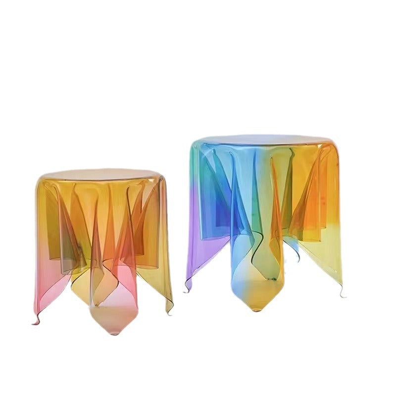Scandinavian Wrinkle Tablecloth Acrylic Coffee Table