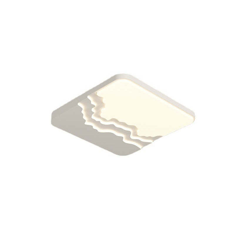 Minimalist Acrylic Wave LED Flush Mount Light