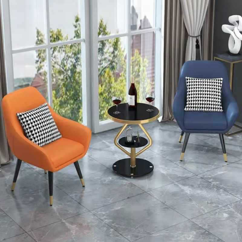 Nordic Lozenge Glass Steel End Table