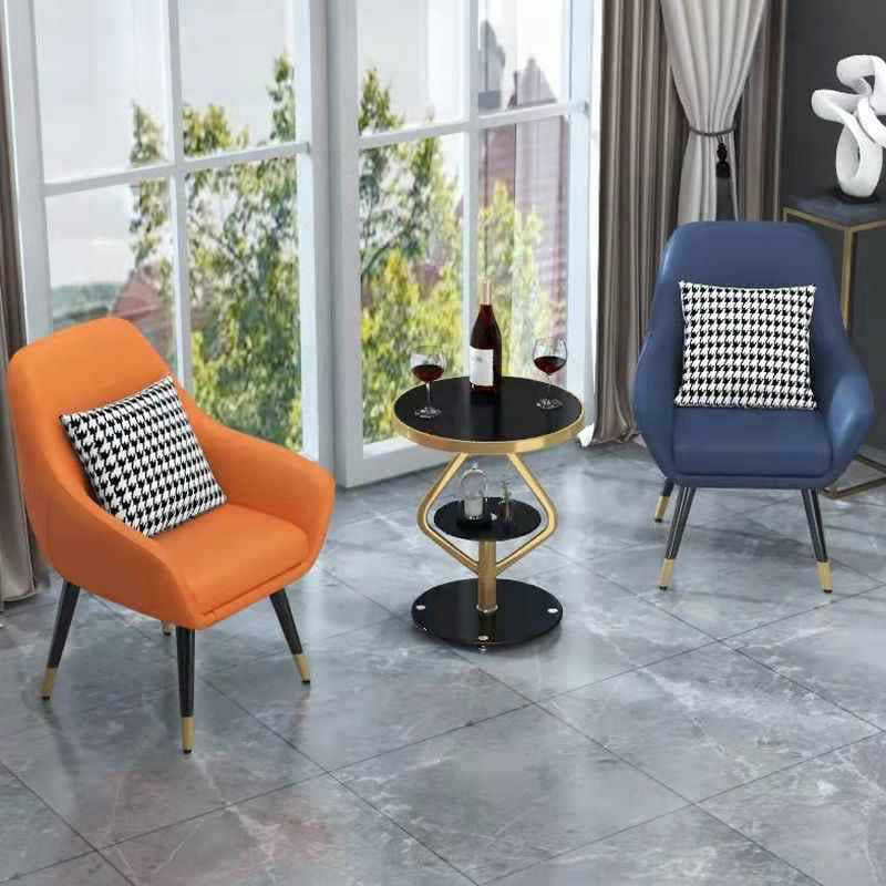 Nordic Lozenge Glass Steel End Table