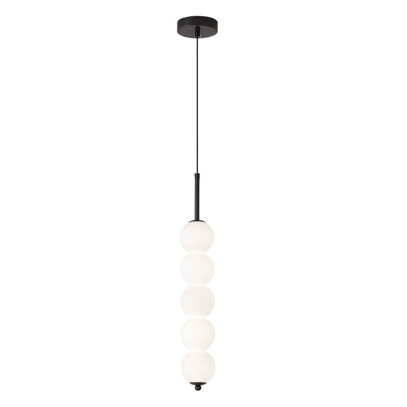 Nordic Brass Spherical Glass Strip LED Pendant Light