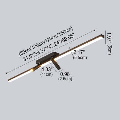 Minimalist Long Strip LED Spotlight Flush Mount Light