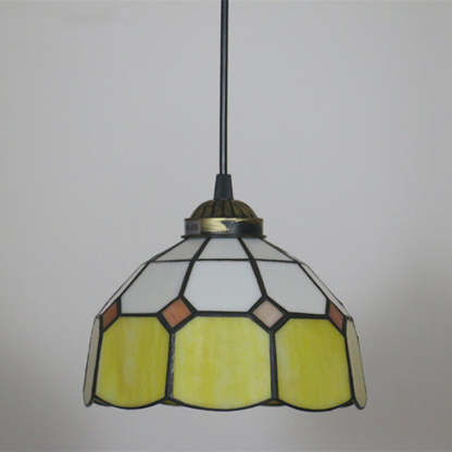 Tiffany European Stained Glass Dome Pendant Light