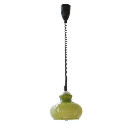 French Vintage Glass Gourd Pendant Light