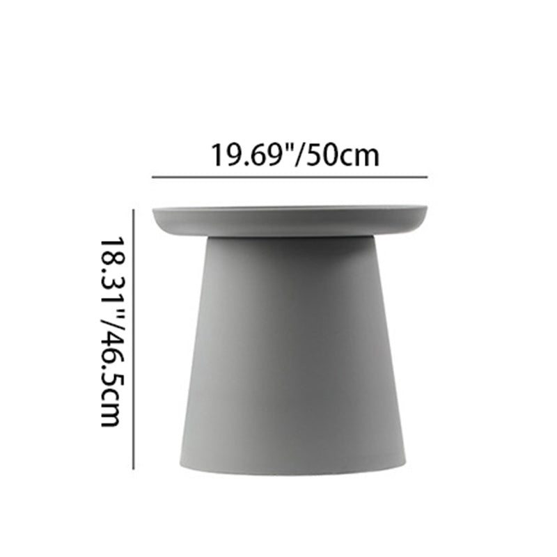 Scandinavian Round Plastic End Table — Pink