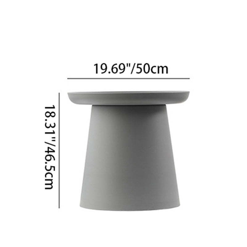 Scandinavian Round Plastic End Table — Pink