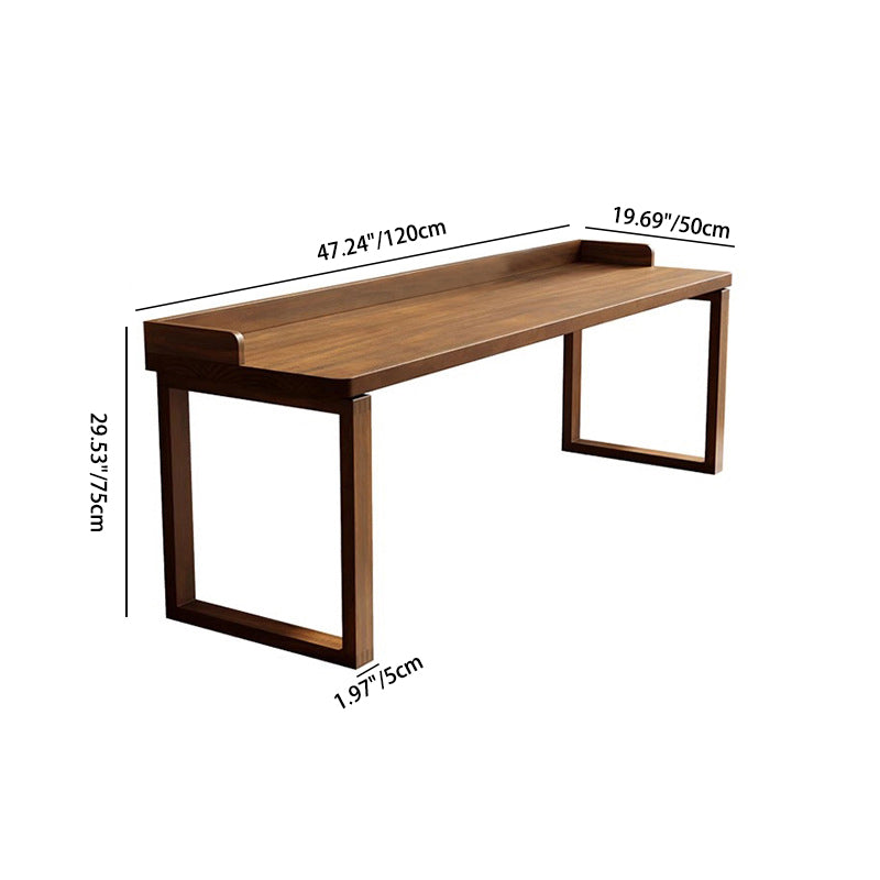 Rustic Rectangular Wood Desk
