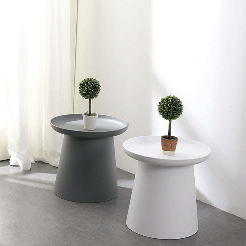 Scandinavian Round Plastic End Table