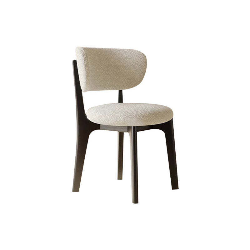 Round Velvet Wooden Dining Chair
