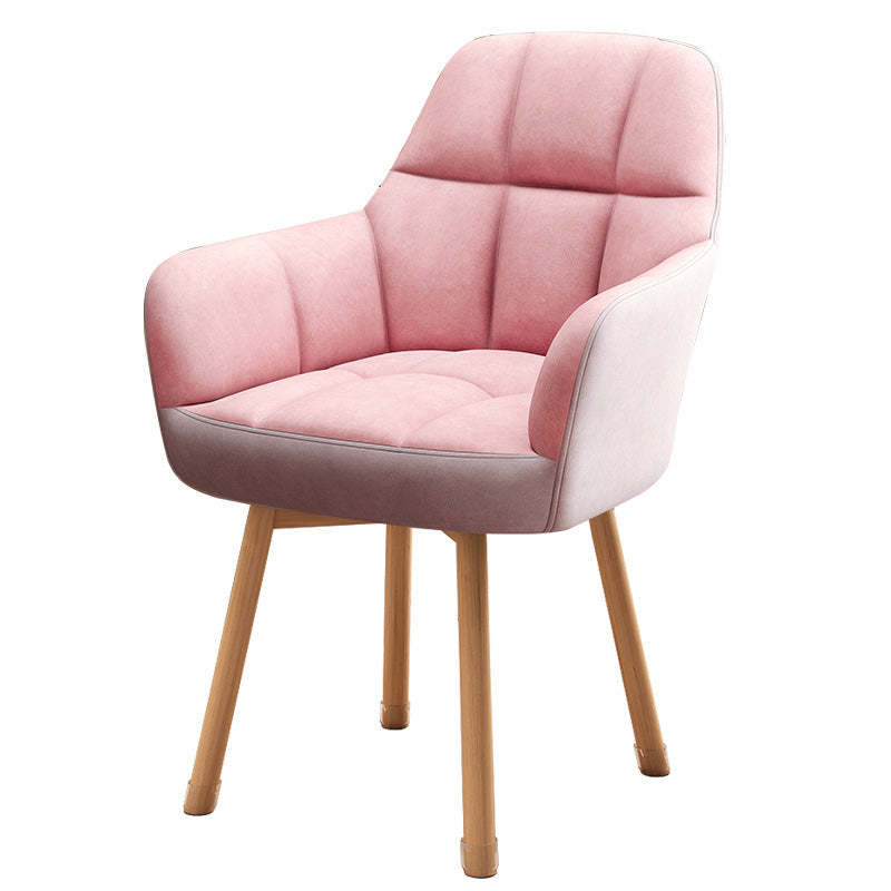 Modern Velvet Tapered-Leg Vanity Stool