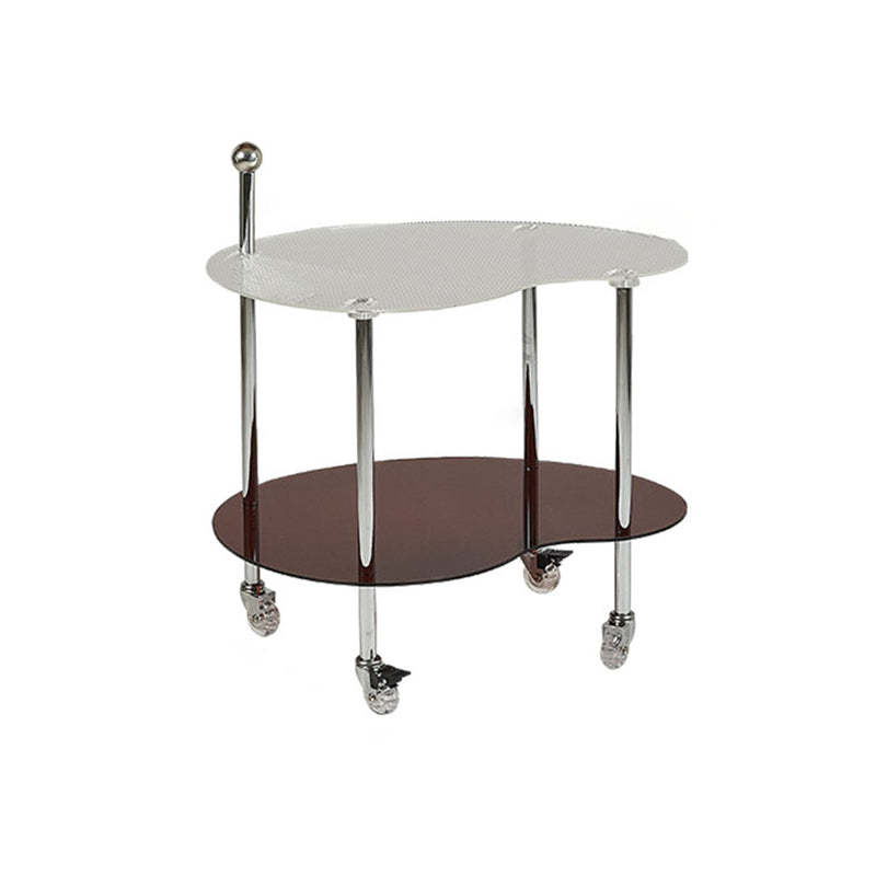 Nordic Cloud Acrylic Steel 2-Tier End Table