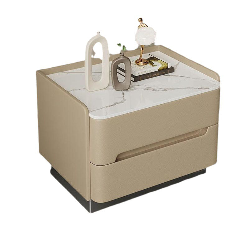Nordic Sintered Stone Side Table 2-Drawer