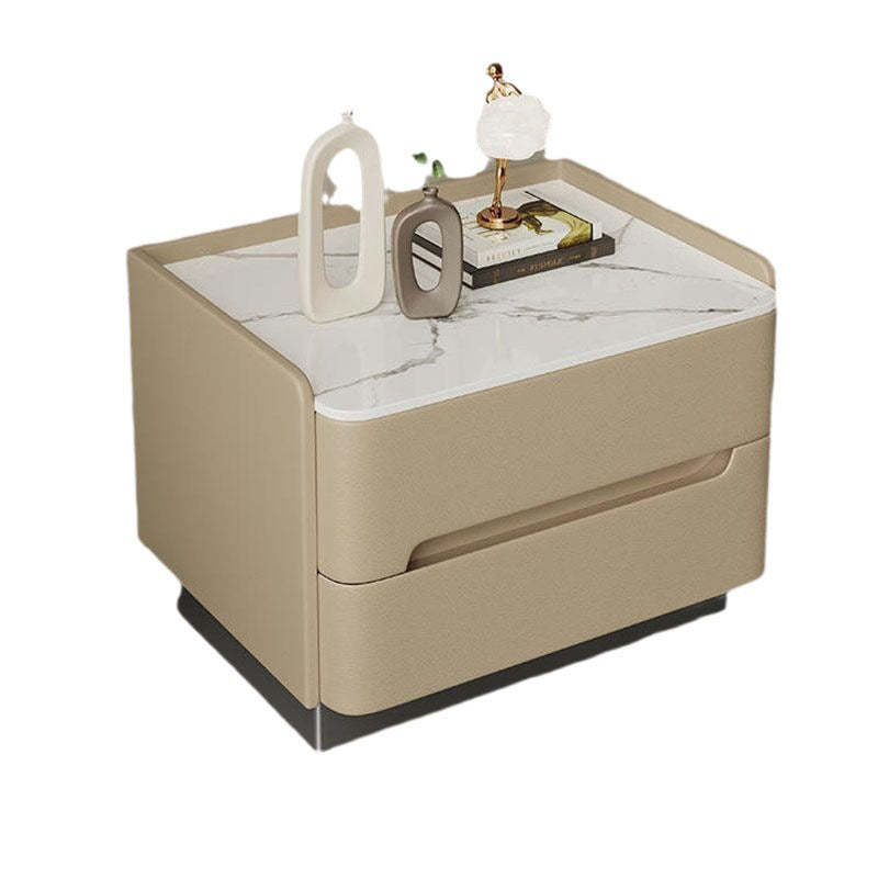 Nordic Sintered Stone Side Table 2-Drawer