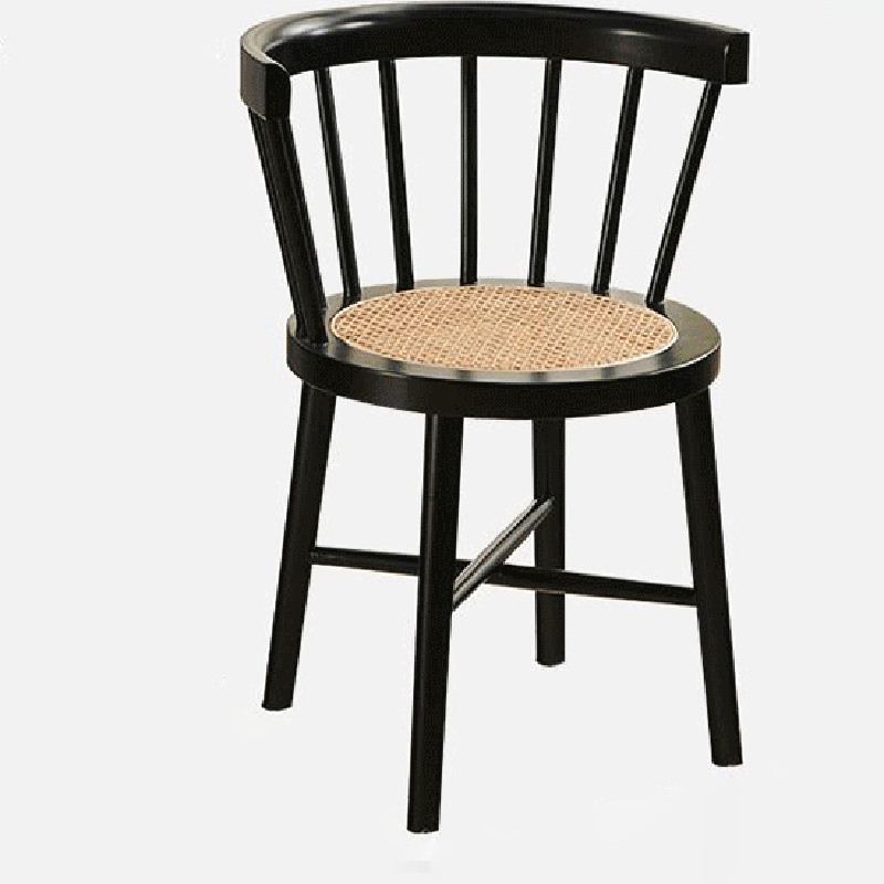 Chinese Bent Rattan Wood Dining Chair