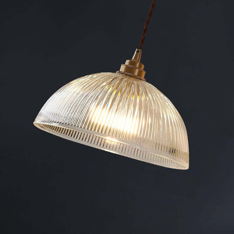 Modern Clear Glass Dome Pot Lid Pendant