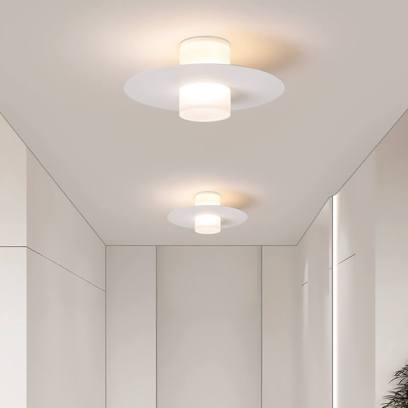 Minimalist Iron Cylindrical Disc Ceiling Light