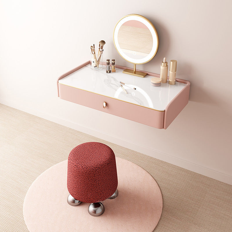 Modern Wood Stainless Steel Vanity Stool