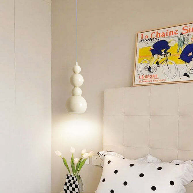 Cream Iron Gourd Skewer Chandelier