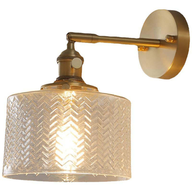Nordic Minimalist Brass Cylinder Sconce