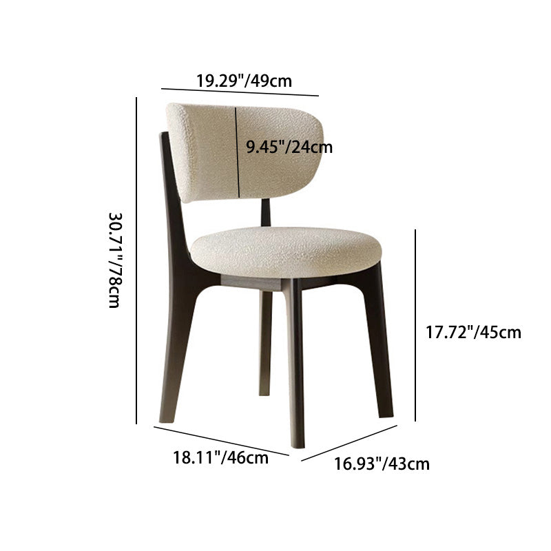 Round Velvet Wooden Dining Chair