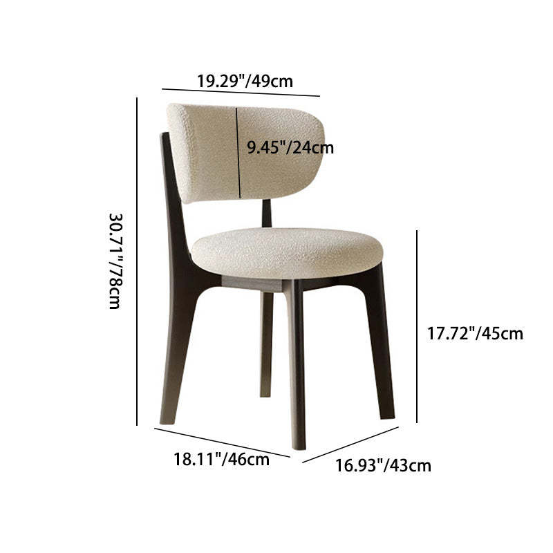 Round Velvet Wooden Dining Chair