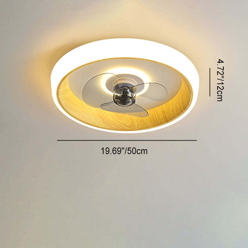Nordic Minimalist Grain Flush Mount Ceiling Fan