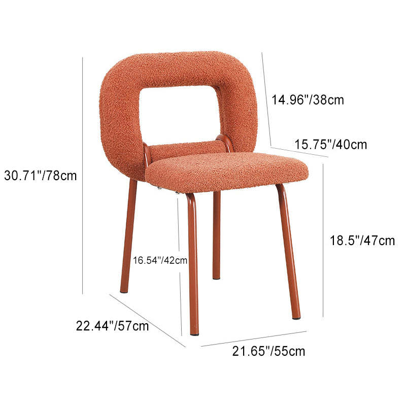 Scandinavian Lambswool Donut Dining Chair