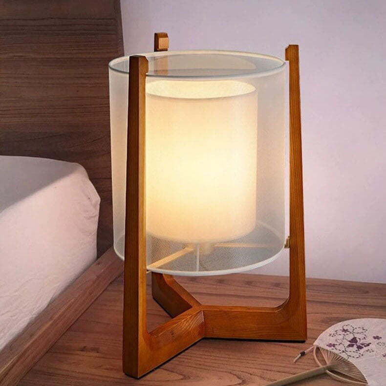 Minimalist solid column wood floor lamps — Medium / 110V-120V (US/CA)