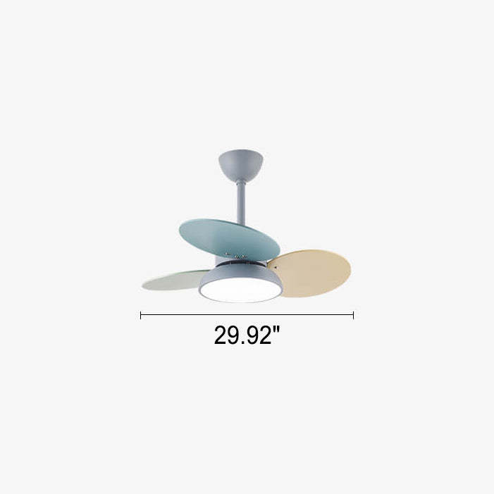 Simple Colorful Fan Leaf Kids Fan Light