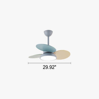 Simple Colorful Fan Leaf Kids Fan Light