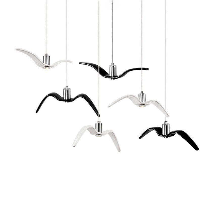 Nordic Wrought Iron Seagull LED Pendant Light