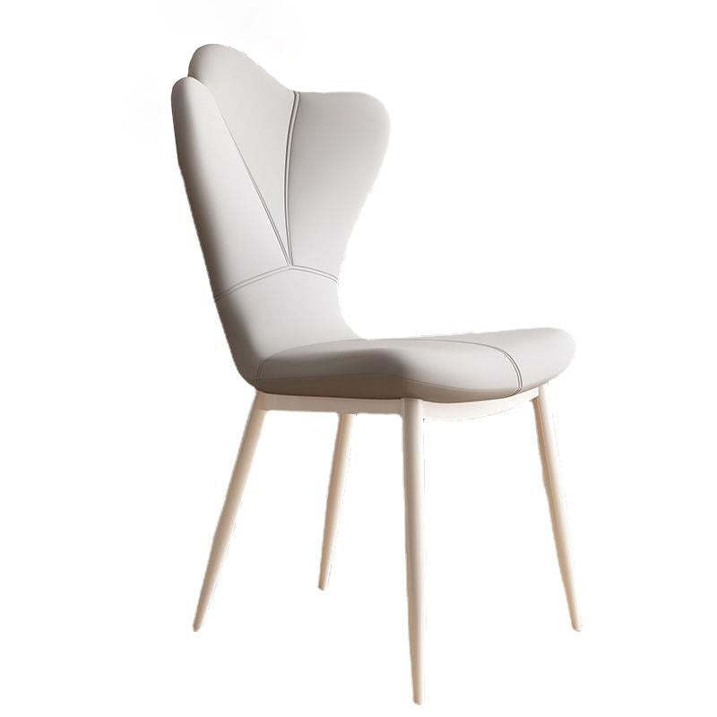 Petal Leather Upholstered Vanity Stool