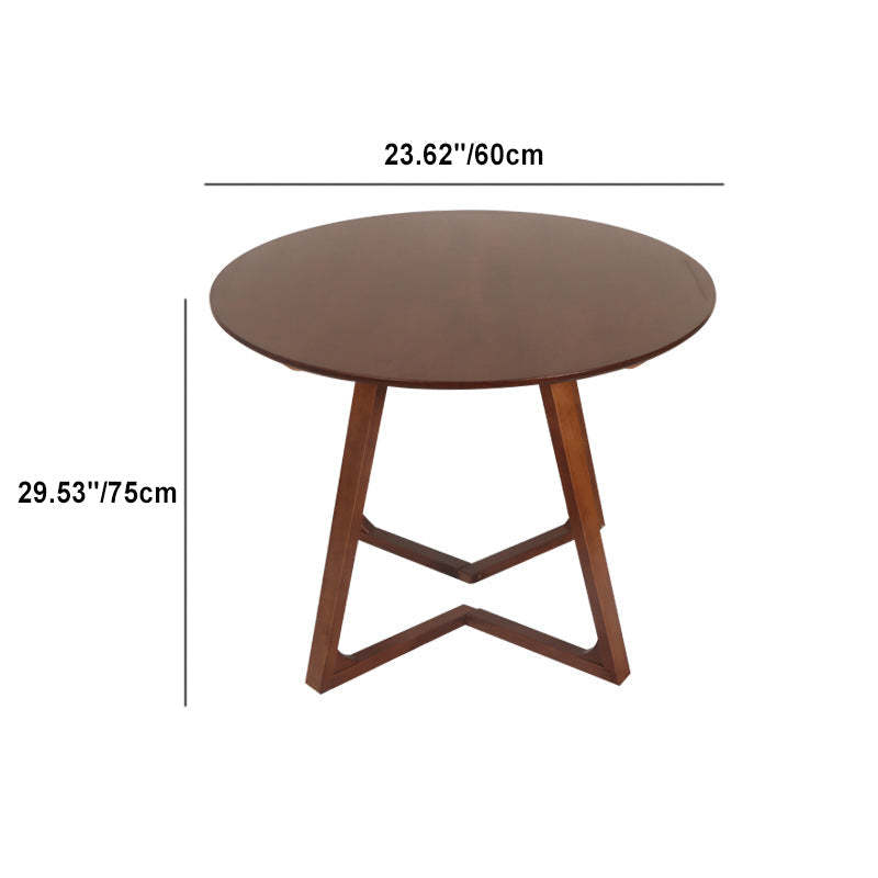 Modern V-Leg Rubberwood Dining Table